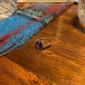 Amethyst gem on 10k gold. Size 7.5